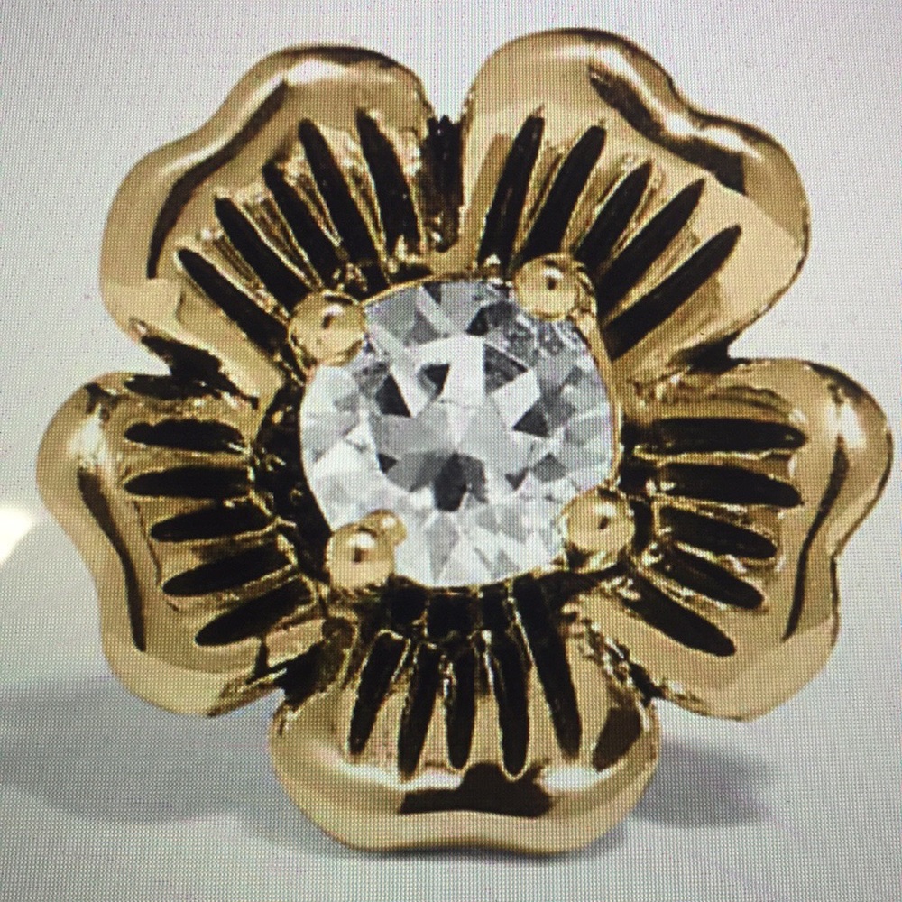 COACH - MINI TEA ROSE 2 IN 1 STUD EARRINGS (NWT) - Picture 8 of 12